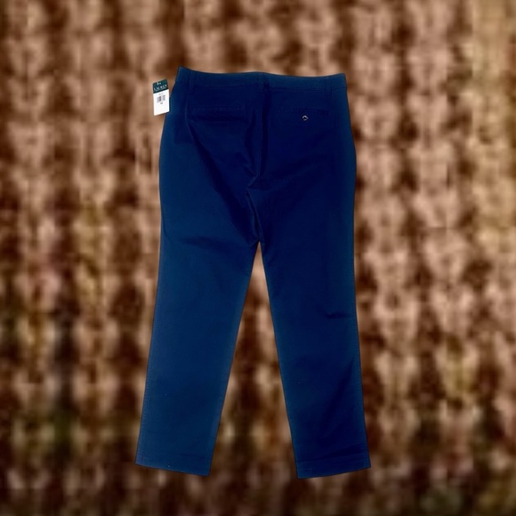 NWT Lauren Ralph Lauren Cotton-Blend Chino Pants in “Royal Navy” Size 10 - Picture 8 of 13